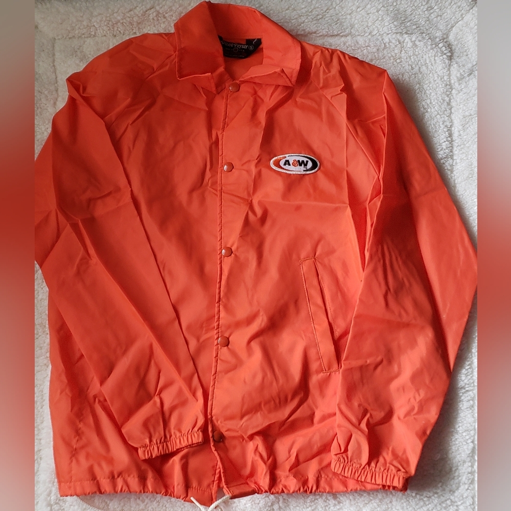 Vintage A&W Windbreaker Orange Jacket